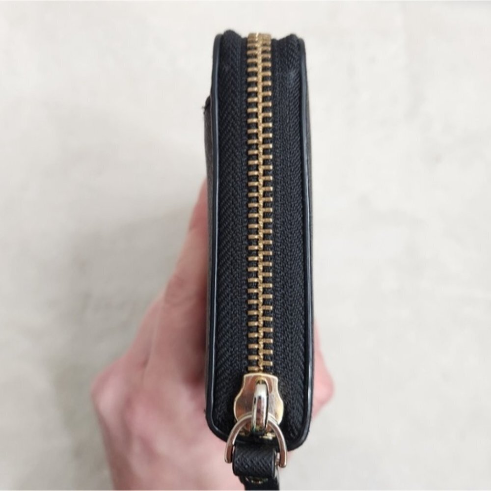 SOLD ๐ Kate Spade Black Leather Continental Zippered Wallet - Picture 6 of 16